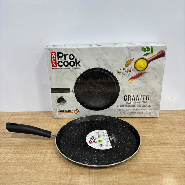 A07958 MILTON Pro Cook Granito Induction Omni Tawa (28 cm, Non-Stick)