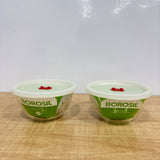 A07963 Borosil Tuff Glass Bowls with Lids Set (1 L, Pack of 2)