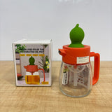 A07984 350ml 2-in-1 Glass Oil Dispenser Bottle with Silicone Basting Brush & Pour Spout