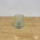 A07987 300ml Rotating Whiskey Glass - Diamond Cut Spinning Tumbler with Base Stand