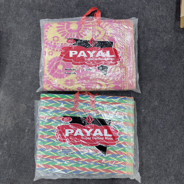 A07992 PAYAL Super Deluxe Plastic Floor Mat (6x6ft, Multicolour)