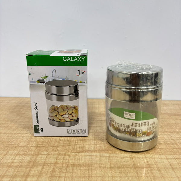 A07997 Sizzle Stainless Steel Galaxy See-Through Storage Container - 9 (470 ml)