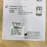 A08000 Sizzle Stainless Steel Galaxy See-Through Storage Container - 12 (1240 ml)