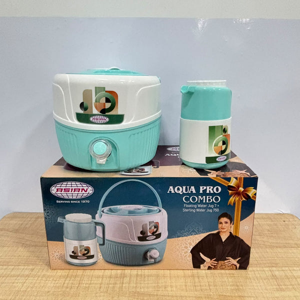 A08002 Asian Aqua Pro Combo Insulated Water Jug Set (5.5 Ltr Water Camper + 750 ml Flask Jug)