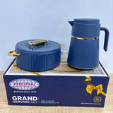 A08003 Asian Grand Plastic Serving Set - Jewel Vacuum Flask & Master Insulated Casserole, 2-Piece Set