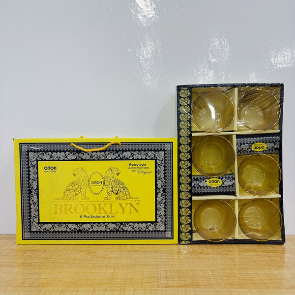 A08021 Orion Glassware Brooklyn 6 Pcs Glass Bowl Set