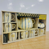 A08013 Orion Antilia 7-Piece Ceramic Tea Set with Teapot & Cups
