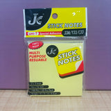 A08023 JC Sticky Notes Yellow 3x3 Inches (100 page, 76x76 mm)