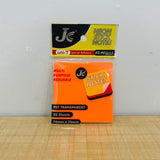 A08024 JC Neon Transparent Multi Colour Sticky Notes- 3x3 Inches, (76mm x 76mm, 50 Sheets)