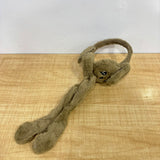 A08032 Cute Rabbit Plush Bunny Ear Muffs with Dangling Legs & Embroidered Face Details