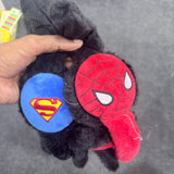 A08033 Plush Superhero Earmuffs with Hanging Leg Straps