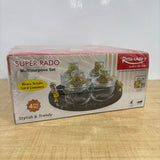 A08039 Rishabh Super Rado Heavy Acrylic Multipurpose Dry Fruit Container Set with Tray (4 Jars)