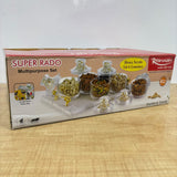 A08040 Rishabh Super Rado 6 Heavy Acrylic Airtight Dry Fruit Container Set with Serving Tray (6 Jars)