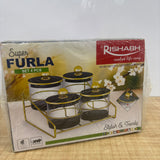A08044 Rishabh Super FURLA Set 4 Pcs Airtight Container Set with Metal Stand