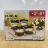 A08044 Rishabh Super FURLA Set 4 Pcs Airtight Container Set with Metal Stand