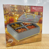 A08046 Rishabh The Miracle 4 Section Multipurpose Dry Fruit & Snack Serving Tray Container Box
