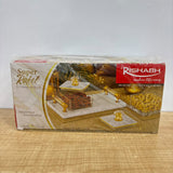 A08058 Rishabh Super Rafel Vintage 2 Heavy Acrylic Dry Fruit & Candy Container Set with Serving Tray