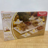 A08060 Rishabh Super Rafel Vintage 6 Heavy Acrylic Dry Fruit & Candy Container Set with Serving Tray