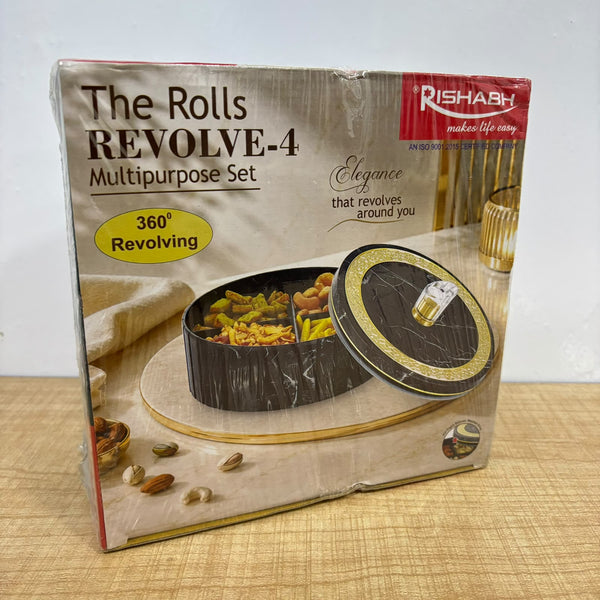 A08063 Rishabh The Rolls Revolve-4 Multipurpose 360° Revolving Serving Tray Set
