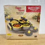 A08065 Rishabh Super Rover 360° Revolving Multipurpose Dry Fruit & Snack Serving Set 4