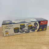 A08056 Rishabh The Palace Vintage Set of 4 Air-Tight Storage Containers with Serving Tray