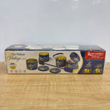 A08056 Rishabh The Palace Vintage Set of 4 Air-Tight Storage Containers with Serving Tray