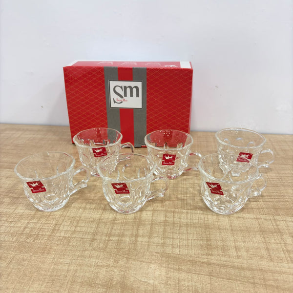 A08077 Shine Max Transparent Glass Tea & Coffee Cup Set of 6