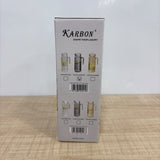 A08087 KARBON Premium Ribbed Glass Pitcher with Handle & Lid - Transparent Water & Juice Jug