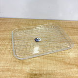 A08090 Langxu Glass Textured Rectangular Serving Plate / Tray (Model: LXP108)