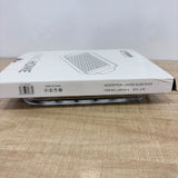 A08091 Langxu Transparent Clear Glass Serving Tray Plate with Handles for Snacks, Desserts & Fruits