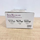 A08092 Shine Max 7-Piece Amber Glass Dessert Bowl Set with Legs