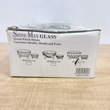 A08092 Shine Max 7-Piece Amber Glass Dessert Bowl Set with Legs
