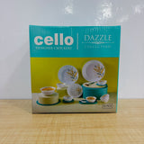 A08095 Cello Dazzle Opalware Dinner Set - 12 Pieces (Floral Printed Crockery)
