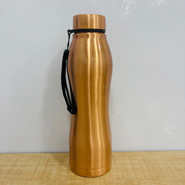 A08101 ATTRO Aarogyam Curve Jointless Copper Bottle - 1000 ml [Matt]