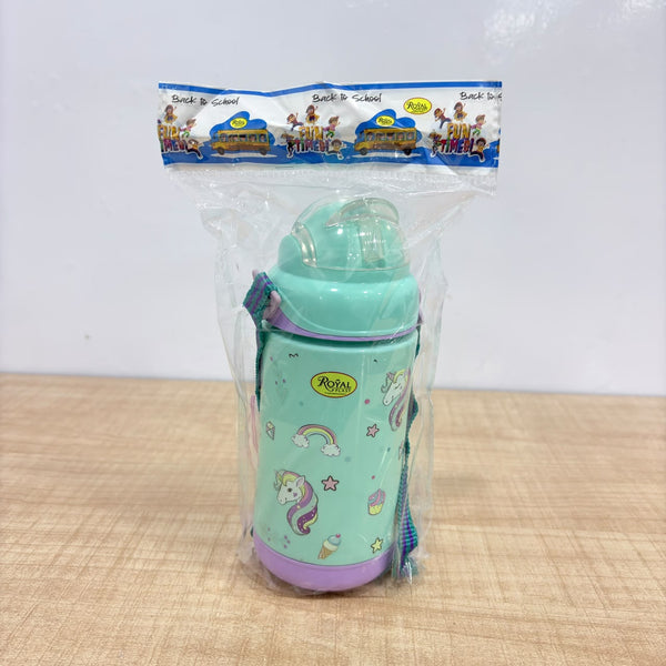 A08103 Royal Plast Charmi 600ml Printed Water Bottle with Adjustable Strap & Flip-Top Cap