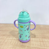 A08104 Royal Lovely Plast Kids Printed Water Bottle with Twin Handles & Straw Cap (600 ml)