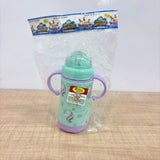 A08104 Royal Lovely Plast Kids Printed Water Bottle with Twin Handles & Straw Cap (600 ml)