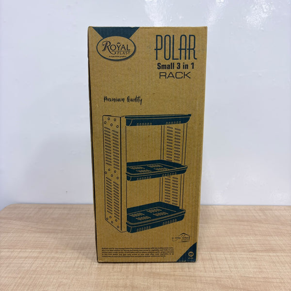A08110 Royal Plast Polar 3-in-1 Multipurpose Plastic Storage Rack (3 Tier)