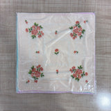 A08129 Silk Floral Printed Cotton Handkerchiefs for Women (Pack of 12) - 32x32 cm