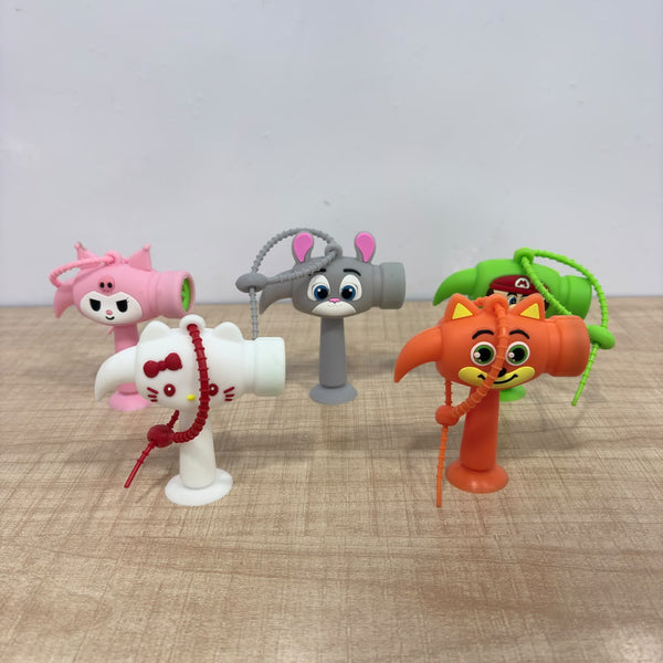 A07603 Cute Animated Character Silicone Hammer Keychain [Pack Of 1]