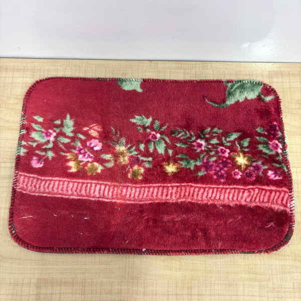 A08133 Soft Plush Floral Velvet Door Mat & Floor Runner