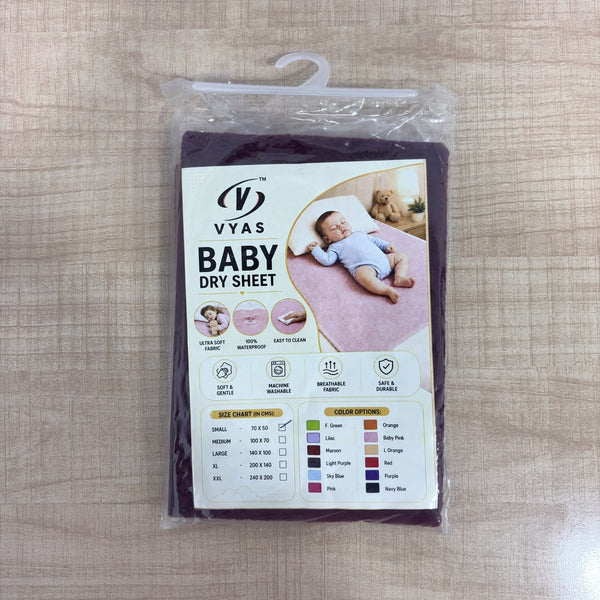 A08134 Waterproof Baby Dry Sheet & Bed Protector - Small [50x70cm]