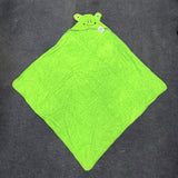 A08135 Cute Frog Design Soft Microfiber Hooded Baby Bath Towel & Wrapper