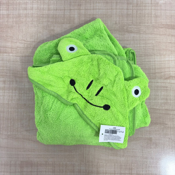 A08135 Cute Frog Design Soft Microfiber Hooded Baby Bath Towel & Wrapper