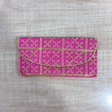 A08136 Traditional Embroidered Silk Cash Clutch Pouch