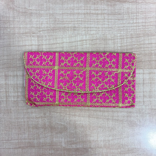 A08136 Traditional Embroidered Silk Cash Clutch Pouch