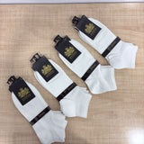 A08149 JSR 1011 LIONBRAND Men’s Cotton Low-Cut Ankle Socks (Pack of 3 Pairs - White)