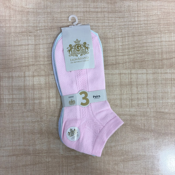 A08153 JSR 3024 Jacquard Women's Ankle Socks - Pack of 3 Pairs
