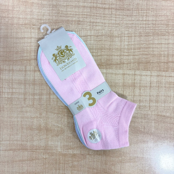 A08153 JSR 3024 Jacquard Women's Ankle Socks - Pack of 3 Pairs