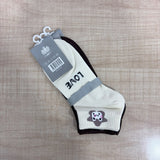 A08156 JSR YB10 Women's Ankle Length Cotton Grip Socks (Pack of 3 Pairs)
